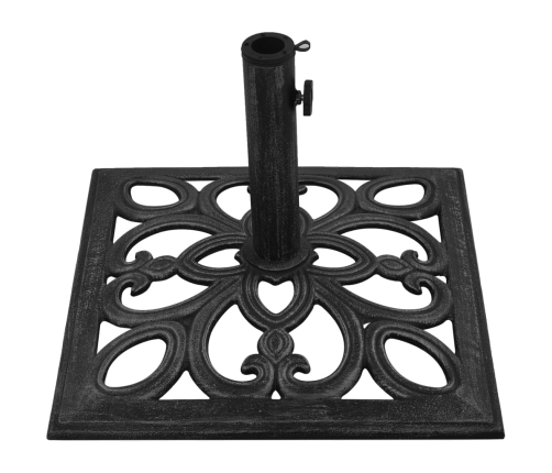 Base de sombrilla de hierro fundido negro 47x47x33 cm