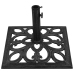 Base de sombrilla de hierro fundido negro 47x47x33 cm