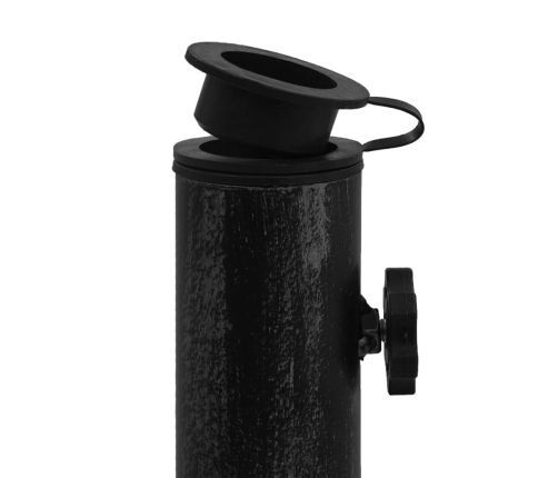 Base de sombrilla de hierro fundido negro 47x47x33 cm