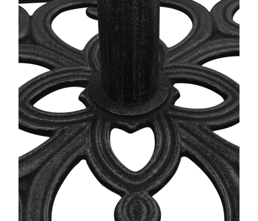 Base de sombrilla de hierro fundido negro 47x47x33 cm