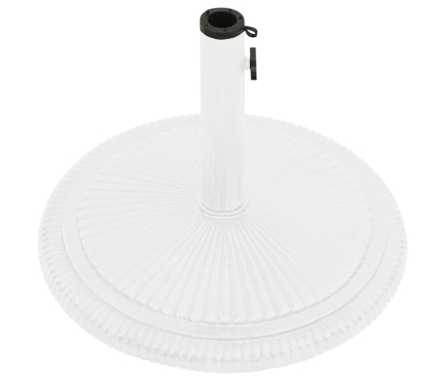 Base de sombrilla de hierro fundido blanco 45x45x30 cm