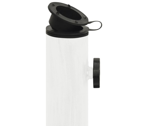 Base de sombrilla de hierro fundido blanco 45x45x30 cm