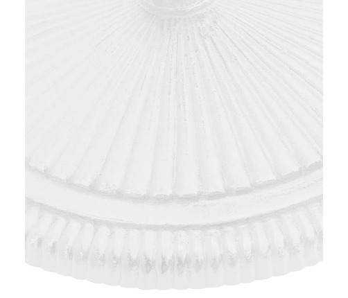 Base de sombrilla de hierro fundido blanco 45x45x30 cm
