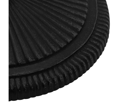 Base de sombrilla de hierro fundido negro 45x45x30 cm