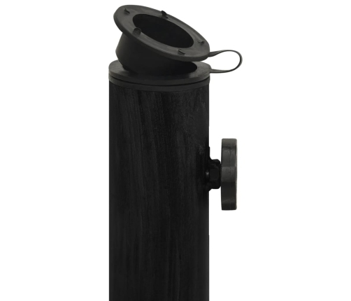 Base de sombrilla de hierro fundido negro 45x45x30 cm
