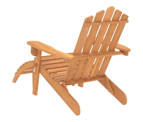 Silla de jardín Adirondack con reposapiés madera acacia maciza