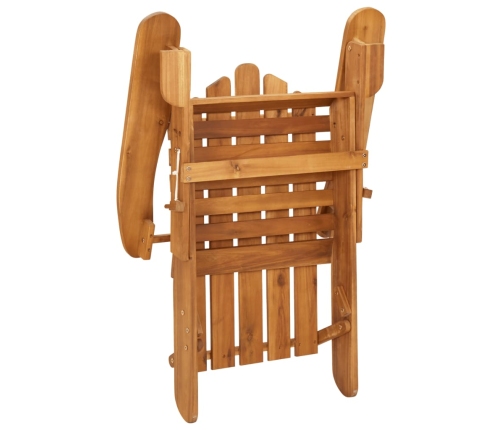 Silla de jardín Adirondack con reposapiés madera acacia maciza