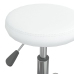 Silla de comedor de cuero sintético blanco