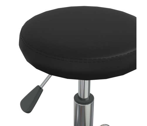 Silla de comedor cuero sintético negra