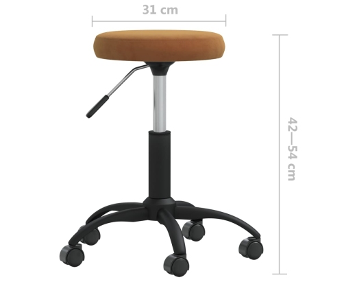 Silla de comedor de terciopelo marrón