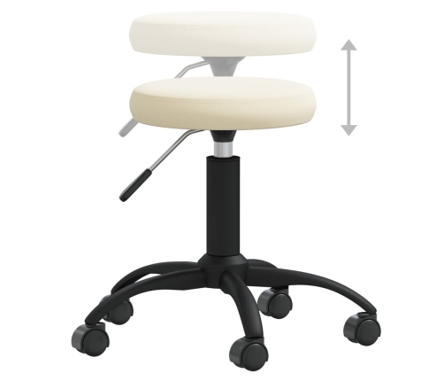 Silla de comedor de terciopelo crema