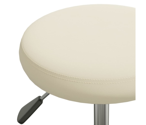 Silla de comedor de terciopelo crema