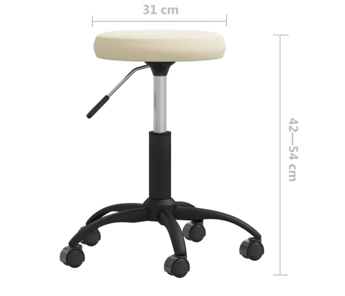 Silla de comedor de terciopelo crema