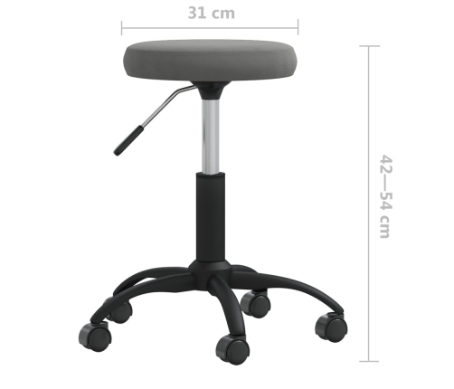 Silla de comedor de terciopelo gris oscuro