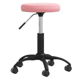 Silla de comedor de terciopelo rosa