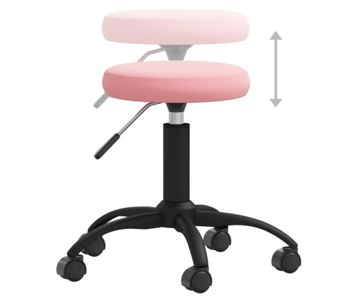 Silla de comedor de terciopelo rosa