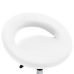 Silla de comedor giratoria cuero sintético blanco