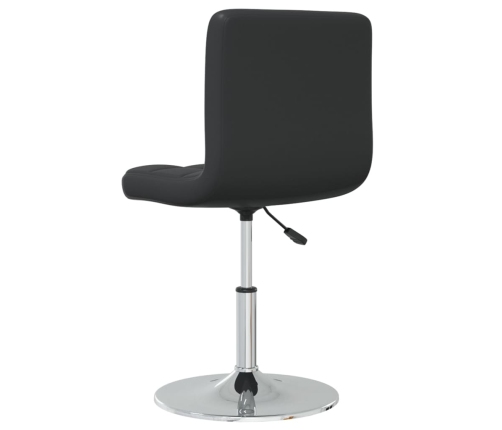 Silla de comedor cuero sintético negra