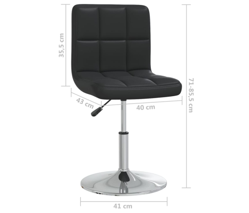 Silla de comedor cuero sintético negra