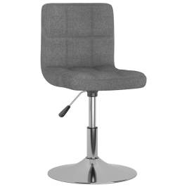 Silla de comedor giratoria tela gris claro