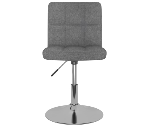 Silla de comedor giratoria tela gris claro