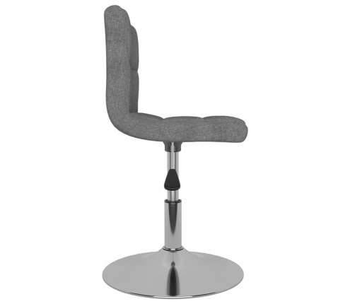 Silla de comedor giratoria tela gris claro