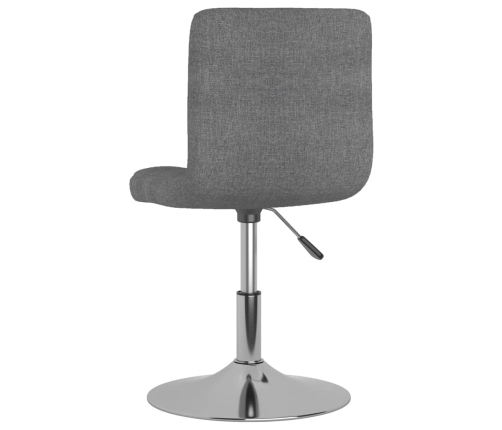 Silla de comedor giratoria tela gris claro