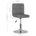 Silla de comedor giratoria tela gris claro