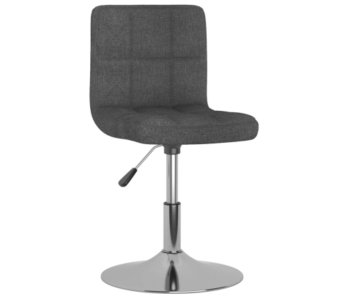 Silla de comedor giratoria tela gris oscuro