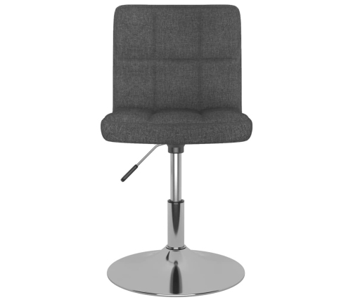 Silla de comedor giratoria tela gris oscuro