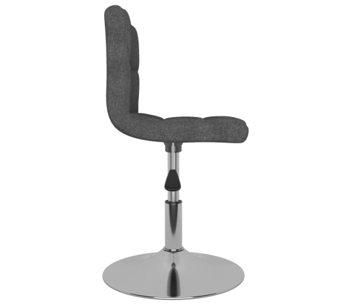 Silla de comedor giratoria tela gris oscuro