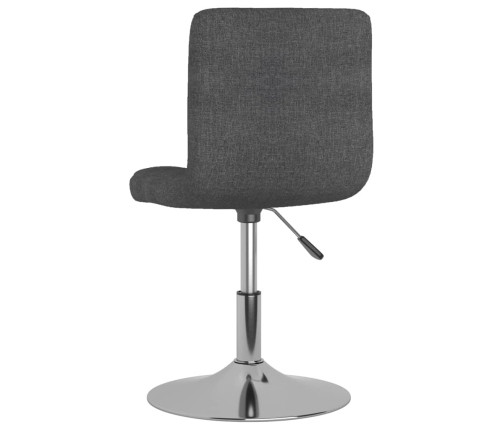 Silla de comedor giratoria tela gris oscuro