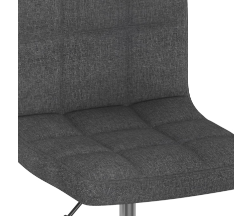 Silla de comedor giratoria tela gris oscuro