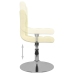 Silla de comedor giratoria tela color crema