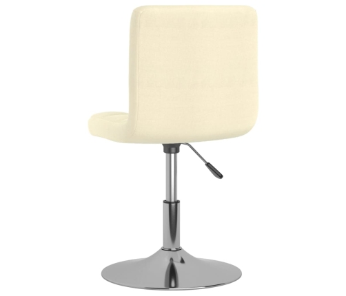 Silla de comedor giratoria tela color crema