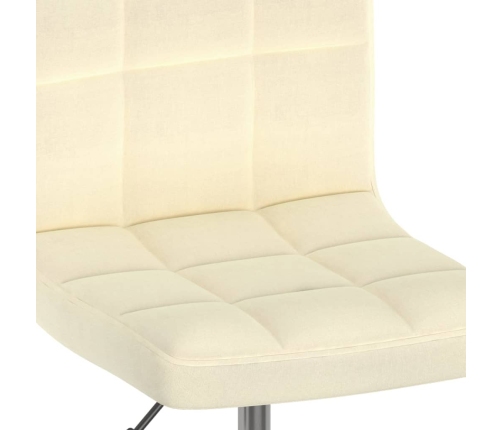 Silla de comedor giratoria tela color crema