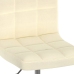 Silla de comedor giratoria tela color crema