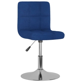 Silla de comedor giratoria tela azul