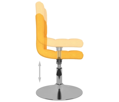 Silla de comedor giratoria tela amarillo