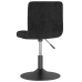 Silla de comedor giratoria de terciopelo negro