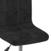 Silla de comedor giratoria de terciopelo negro