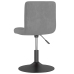 Silla de comedor giratoria de terciopelo gris claro