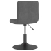 Silla de comedor giratoria de terciopelo gris oscuro