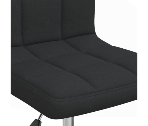 Silla de comedor giratoria tela negro