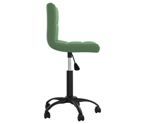 Silla de comedor giratoria de terciopelo verde oscuro