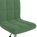 Silla de comedor giratoria de terciopelo verde oscuro