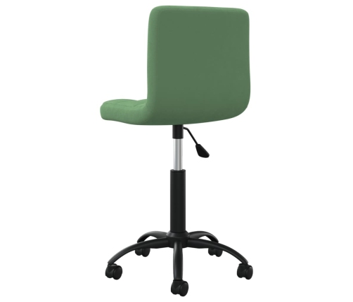 Silla de comedor giratoria de terciopelo verde oscuro