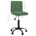 Silla de comedor giratoria de terciopelo verde oscuro