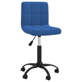 Silla de comedor giratoria de terciopelo azul