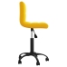 Silla de comedor giratoria de terciopelo amarillo mostaza